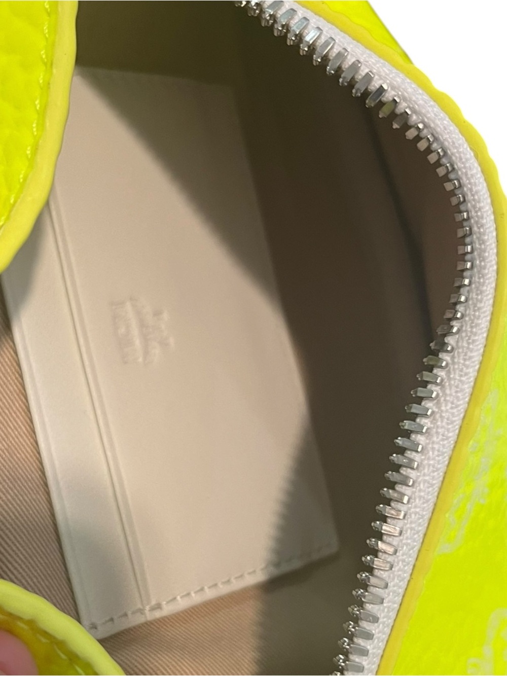 NWT MCM Visetos Vanity Neon Yellow Purse RARE Crossbody / Belt Bag - Picture 7 of 7
